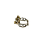 Hermes Chaine D'ancre Ring Silver Yellow Gold — view 4