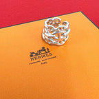 Hermes Enchainee GM Ring 925 Sterling Silver