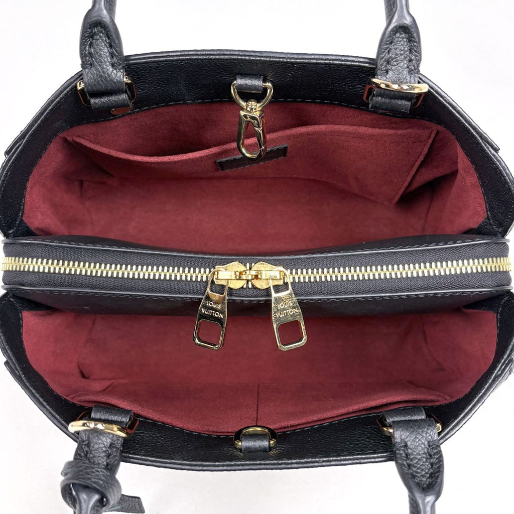 Louis Vuitton Montaigne BB Handbag Bicolor 2-Way Monogram Empreinte Black Beige — view 7