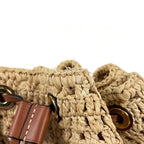 Louis Vuitton Noe BB Shoulder Bag Drawstring Raffia Natural — view 5