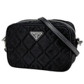 Prada Shoulder Bag Quilted 2-Way Nylon Nero