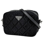 Prada Shoulder Bag Quilted 2-Way Nylon Nero