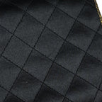 Chanel Shoulder Bag CC Logo Quilted Satin Black — view 4