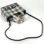 Loewe Font Tote Bag Small 2-Way Raffia Beige Blue — view 7