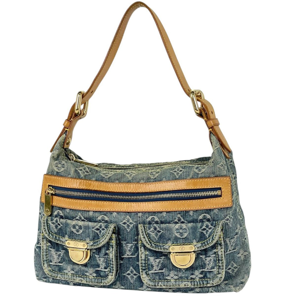 Louis Vuitton Baggy PM Shoulder Bag Monogram Denim Blue