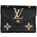 Louis Vuitton Portefeuille Victorine Trifold Wallet Bicolor Monogram Empreinte