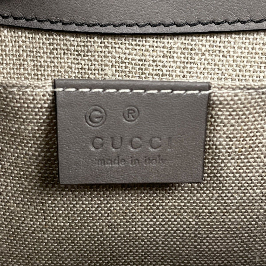Gucci Shoulder Bag Emily Medium Micro Guccissima Horsebit Leather Gray — view 7