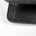 Chanel Shoulder Bag Quilted CC Logo Single Flap Push Lock Leather Black — view 4