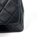 Chanel Shoulder Bag Quilted CC Logo Single Flap Leather Black — view 7