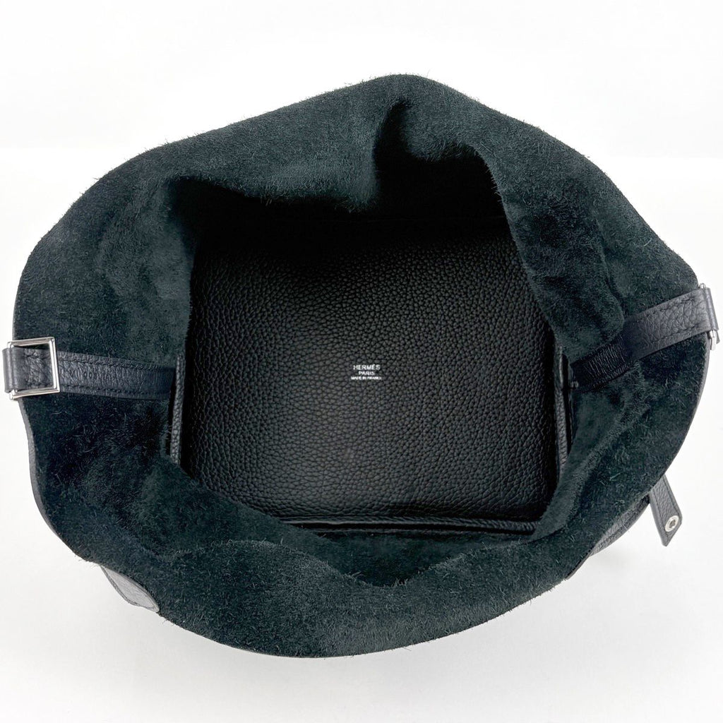Hermes Picotin Lock MM Mini Bag Taurillon Clemence Black — view 7