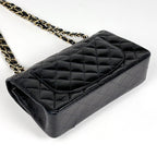 Chanel Shoulder Bag Quilted Double Flap CC Logo Leather Black — view 2