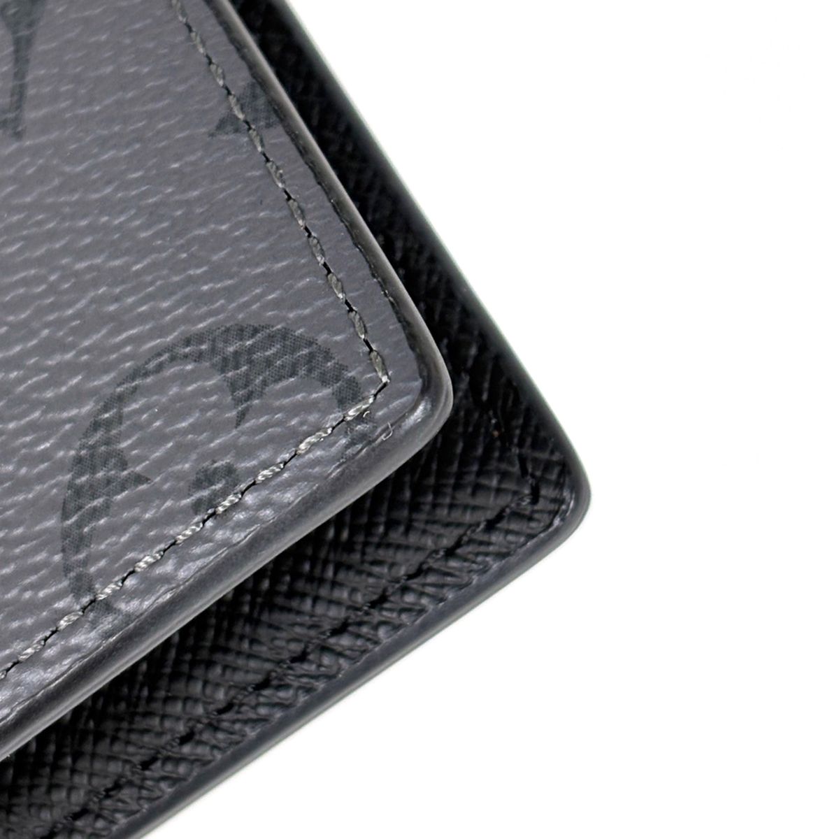 Louis Vuitton Portefeuille Slender Bifold Wallet Monogram Eclipse Gray Noir — view 3