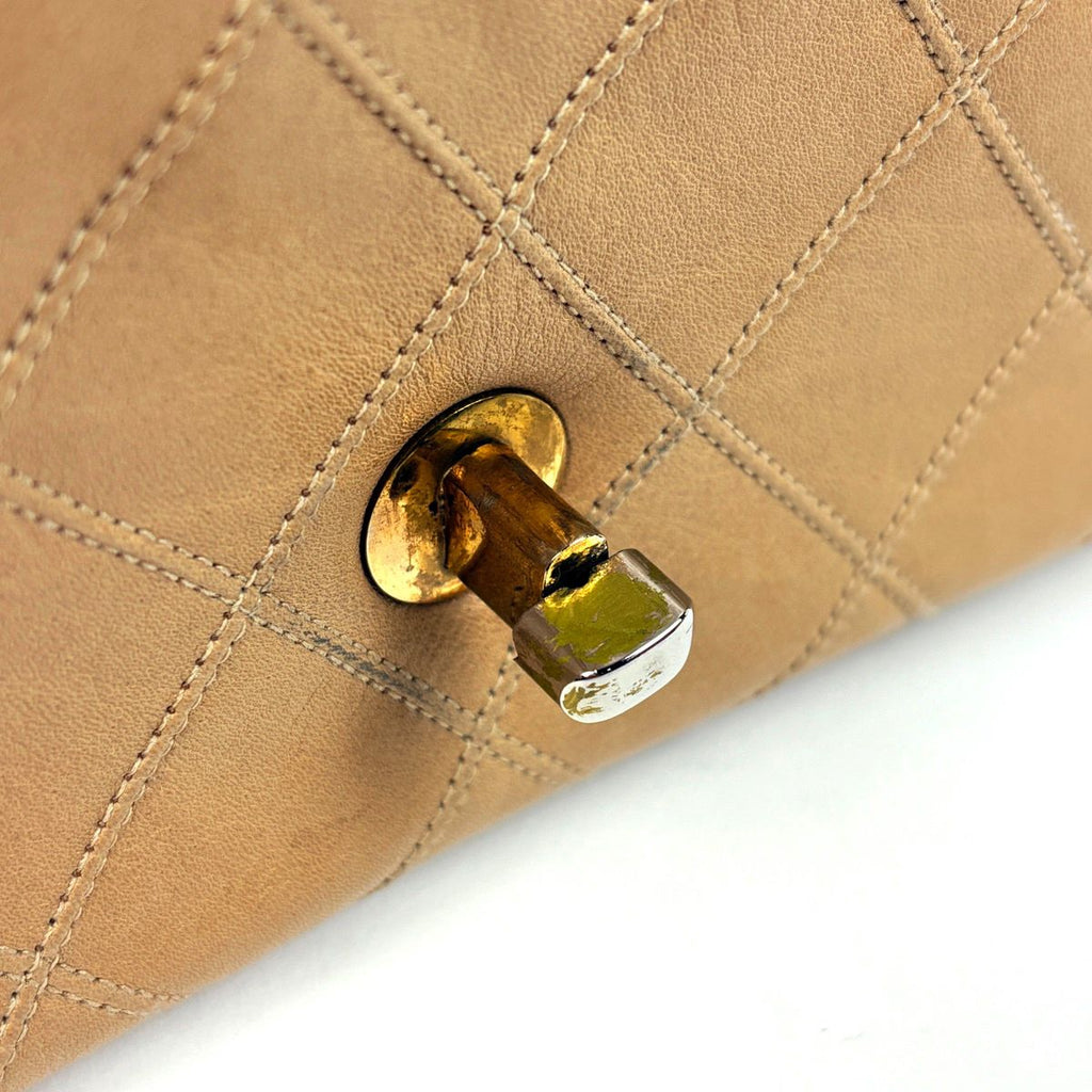 Chanel Shoulder Bag Cosmos Line CC Logo Leather Beige — view 7