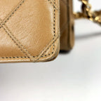 Chanel Shoulder Bag Cosmos Line CC Logo Leather Beige — view 5