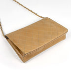 Chanel Shoulder Bag Cosmos Line CC Logo Leather Beige — view 2