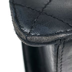 Chanel Shoulder Bag Quilted CC Logo Leather Black — view 6