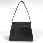 Chanel Shoulder Bag Quilted CC Logo Leather Black — view 3