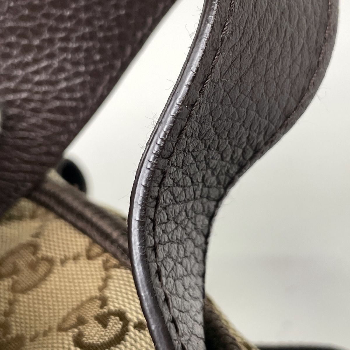 Gucci Backpack GG Pattern Drawstring Canvas Brown — view 5