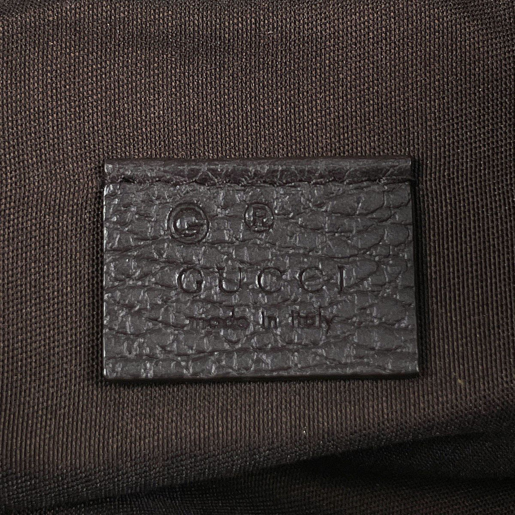 Gucci Backpack GG Pattern Drawstring Canvas Brown — view 7