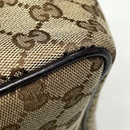 Gucci Backpack GG Pattern Drawstring Canvas Brown — view 3