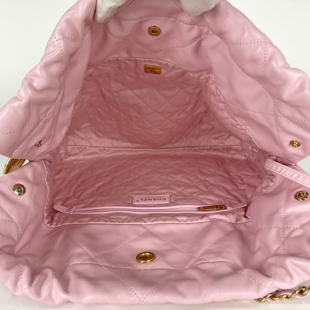 Chanel Shoulder Bag Chanel 22 Leather Pink — view 7