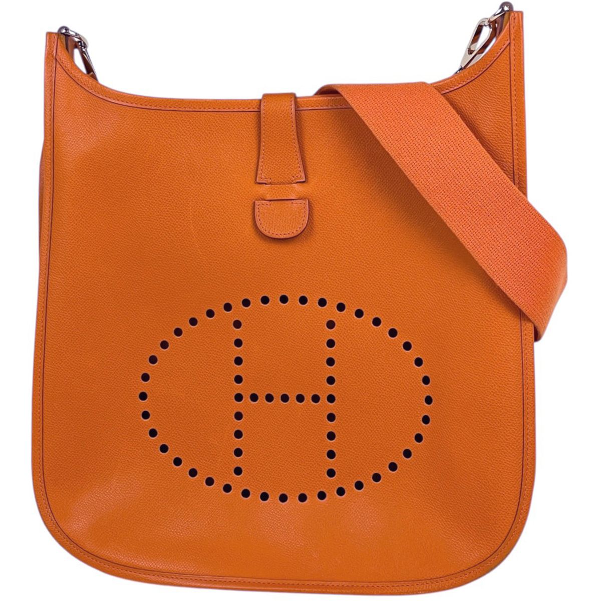 Hermes Evelyne 2 Shoulder Bag GM Perforated H Logo Veau Epsom Potiron
