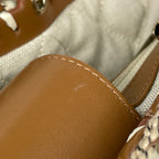 Chanel Shoulder Bag CC Logo Basket Fabric Brown — view 8