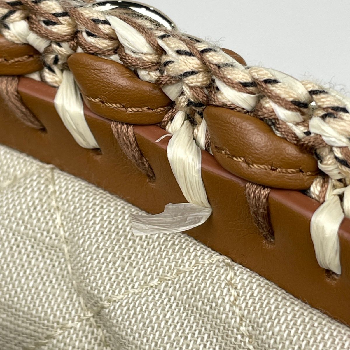 Chanel Shoulder Bag CC Logo Basket Fabric Brown — view 7