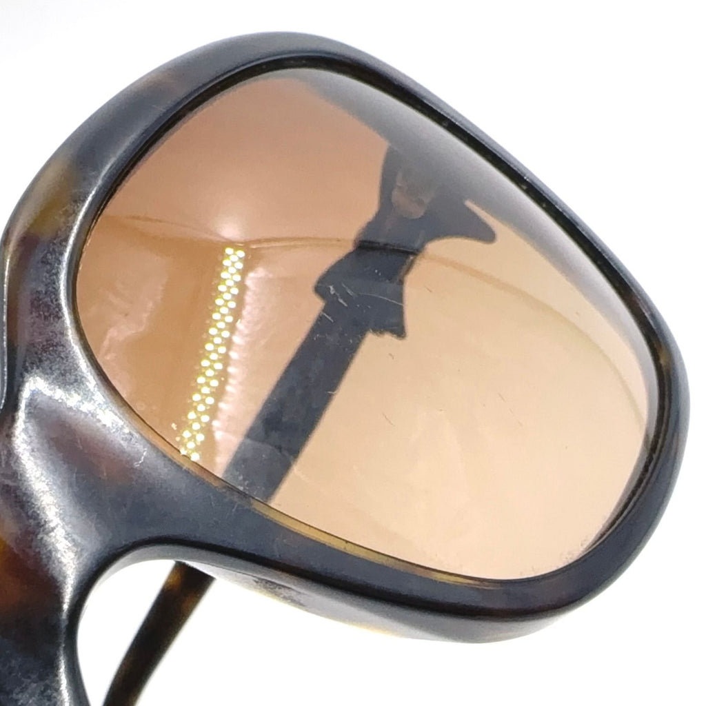 Chanel Side Ribbon CC Logo Acetate Metal Silver Brown Sunglasses Eyewear — view 8