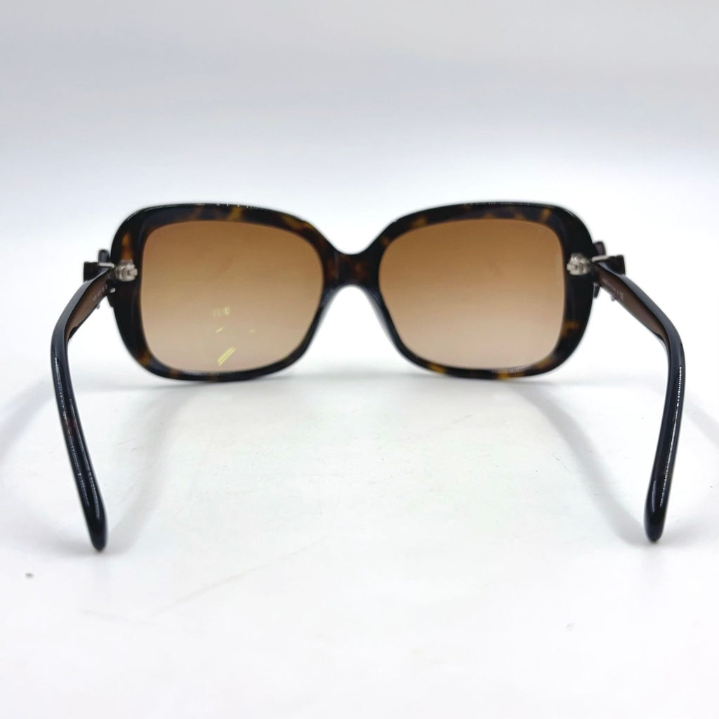 Chanel Side Ribbon CC Logo Acetate Metal Silver Brown Sunglasses Eyewear — view 6