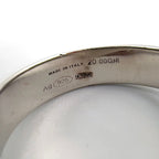 Prada Triangle Logo Pavestone Rhinestone 925 Sterling Silver Clear Ring — view 5