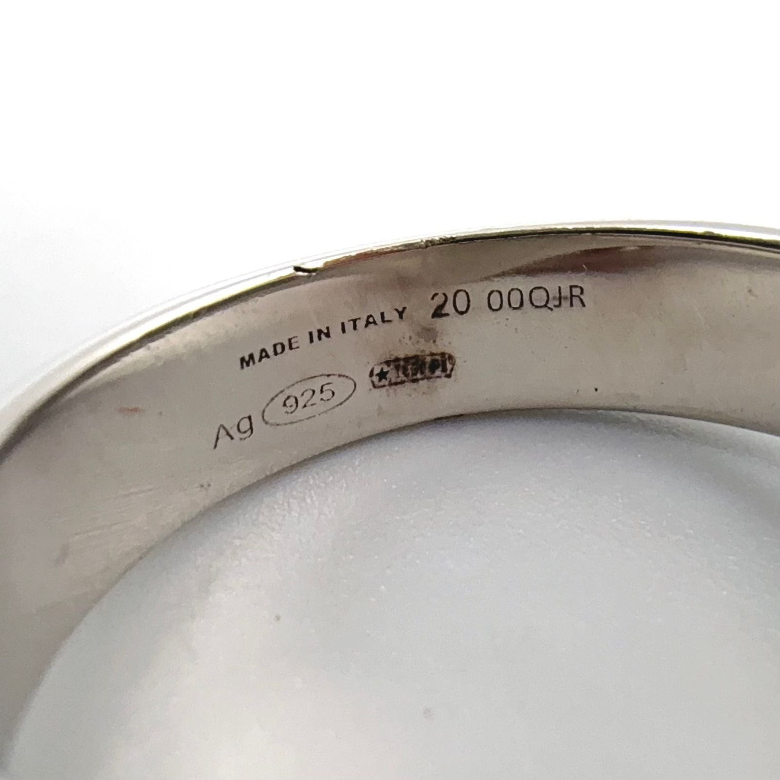 Prada Triangle Logo Pavestone Rhinestone 925 Sterling Silver Clear Ring — view 5