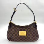 Louis Vuitton Thames PM Damier Ebene Leather Brown Shoulder Bag Gold