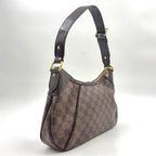 Louis Vuitton Thames PM Damier Ebene Leather Brown Shoulder Bag Gold — view 2