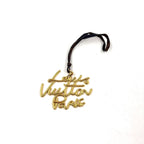 Louis Vuitton Letter Ring Leather Gold Plated Brown Charm