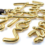 Louis Vuitton Letter Ring Leather Gold Plated Brown Charm — view 7
