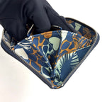 Hermes Azap Silk'in Compact Veau Epsom Blue Wallet Silver — view 8