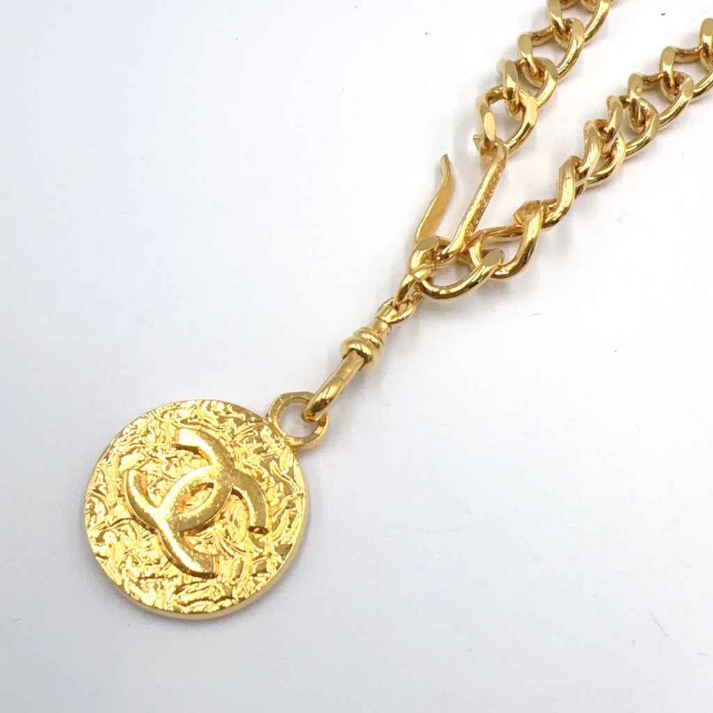 Chanel CC Logo Cambon Plate Gold Plated Chain Belt — view 3