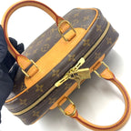 Louis Vuitton Monogram Leather Brown Light Handbag Gold — view 8