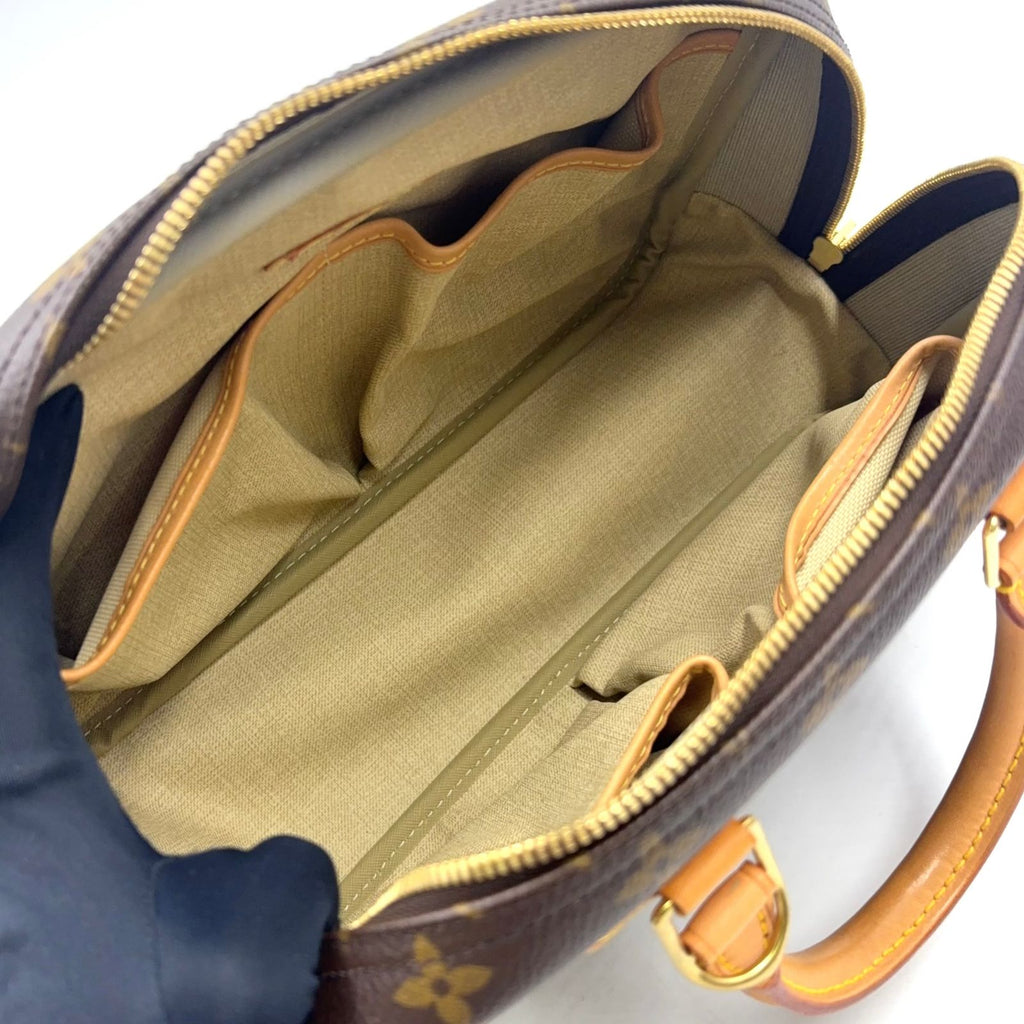 Louis Vuitton Monogram Leather Brown Light Handbag Gold — view 3