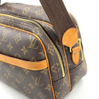 Louis Vuitton Reporter PM Monogram Leather Brown Light Shoulder Bag Gold — view 8