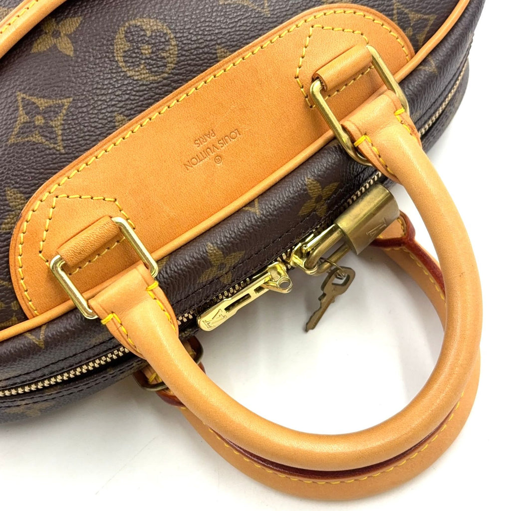Louis Vuitton Monogram Leather Brown Light Handbag Gold — view 6