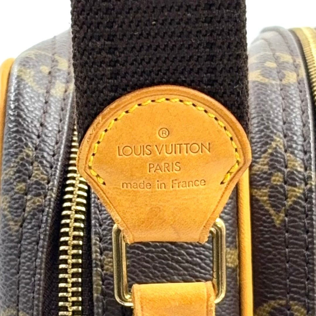 Louis Vuitton Reporter PM Monogram Leather Brown Light Shoulder Bag Gold — view 5