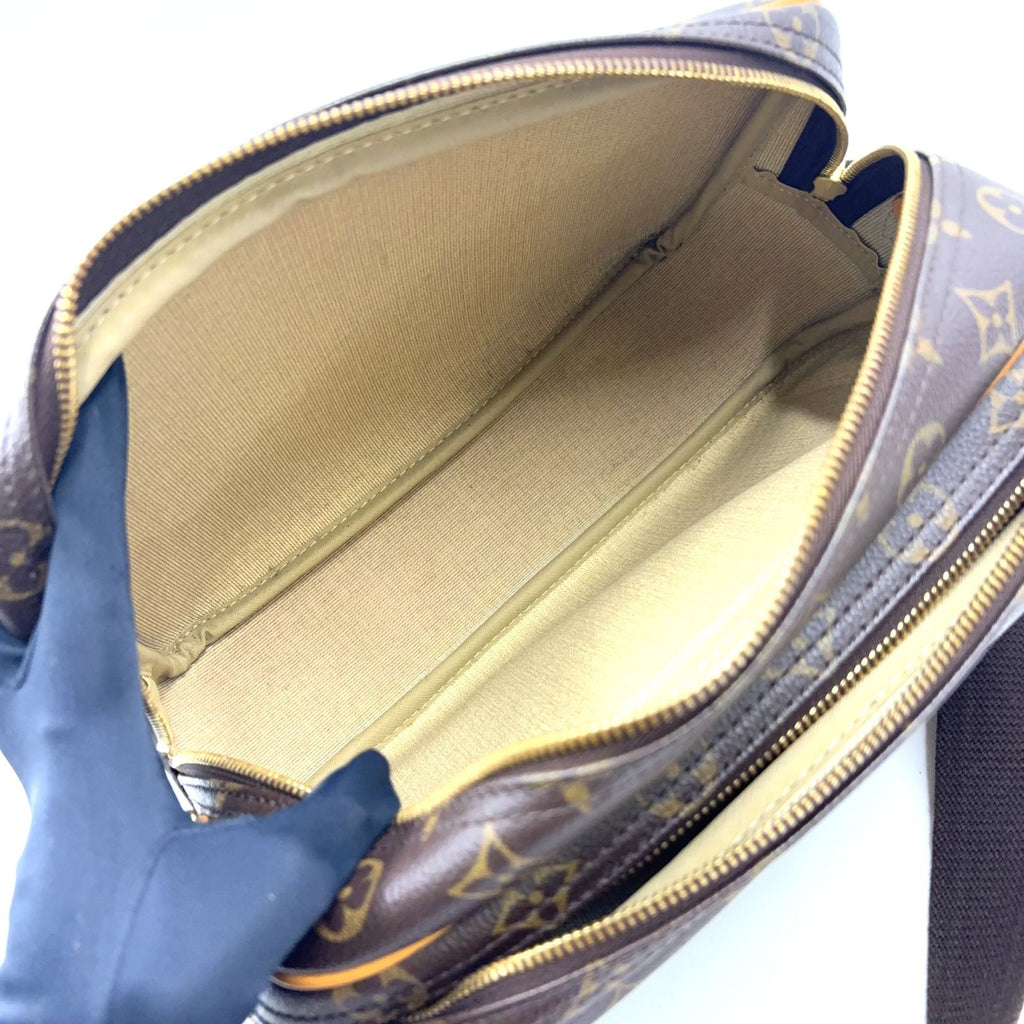 Louis Vuitton Reporter PM Monogram Leather Brown Light Shoulder Bag Gold — view 4