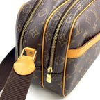 Louis Vuitton Reporter PM Monogram Leather Brown Light Shoulder Bag Gold — view 6