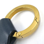 Bottega Veneta Intrecciato Leather Gold Plated Black Key Ring Key Holder — view 5