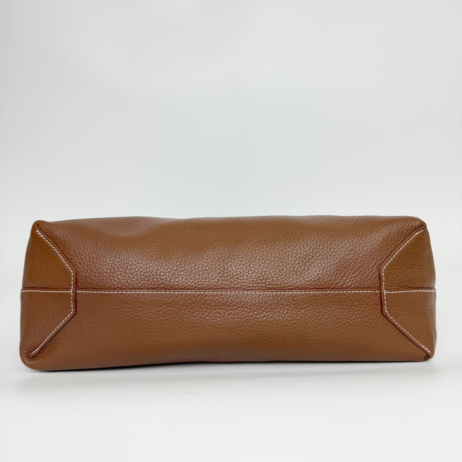 Hermes Double Sens 36 Reversible Tote Shoulder Bag Taurillon Clemence Brown — view 8
