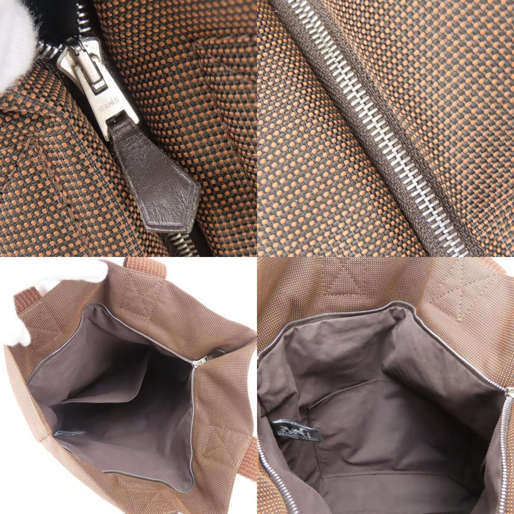 Hermes Tote Bag Her Line Cabas Polyester Polyamide Brown Vertical Everyday — view 7