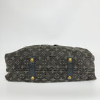 Louis Vuitton Monogram Denim Neo Cabby MM Shoulder Bag Leather Black Vintage — view 6