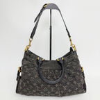 Louis Vuitton Monogram Denim Neo Cabby MM Shoulder Bag Leather Black Vintage — view 2
